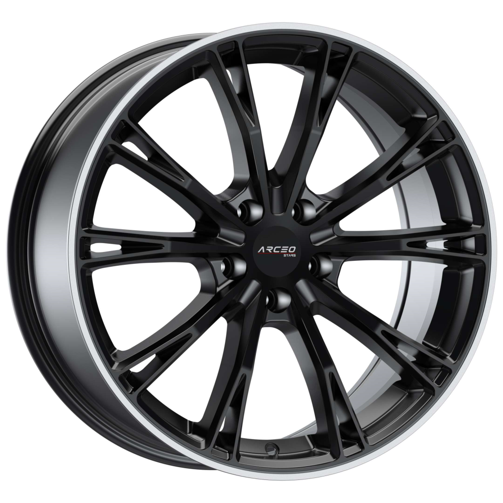 ARCEO-ASW01-15 8.5x19"-5x112 ET35 66.45 Matt Black Lip Diamond Jant (4 Adet)