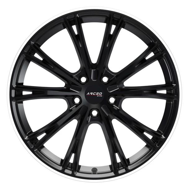 ARCEO-ASW01-15 8.5x19"-5x112 ET35 66.45 Matt Black Lip Diamond Jant (4 Adet)