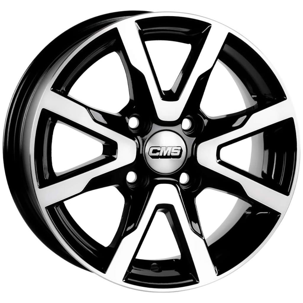 CMS-1010-01 6.0x14"-4x100 ET35 66.5 Diamond Black Gloss Jant (4 Adet)