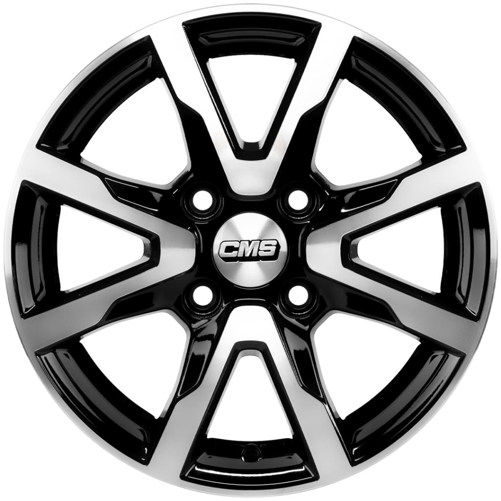 CMS-1010-01 6.0x14"-4x100 ET35 66.5 Diamond Black Gloss Jant (4 Adet)