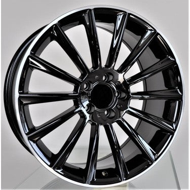EMR-A1017-25 9.5x19" -5x112 ET48 66.6 Black Lip Diamond Jant (4 Adet)