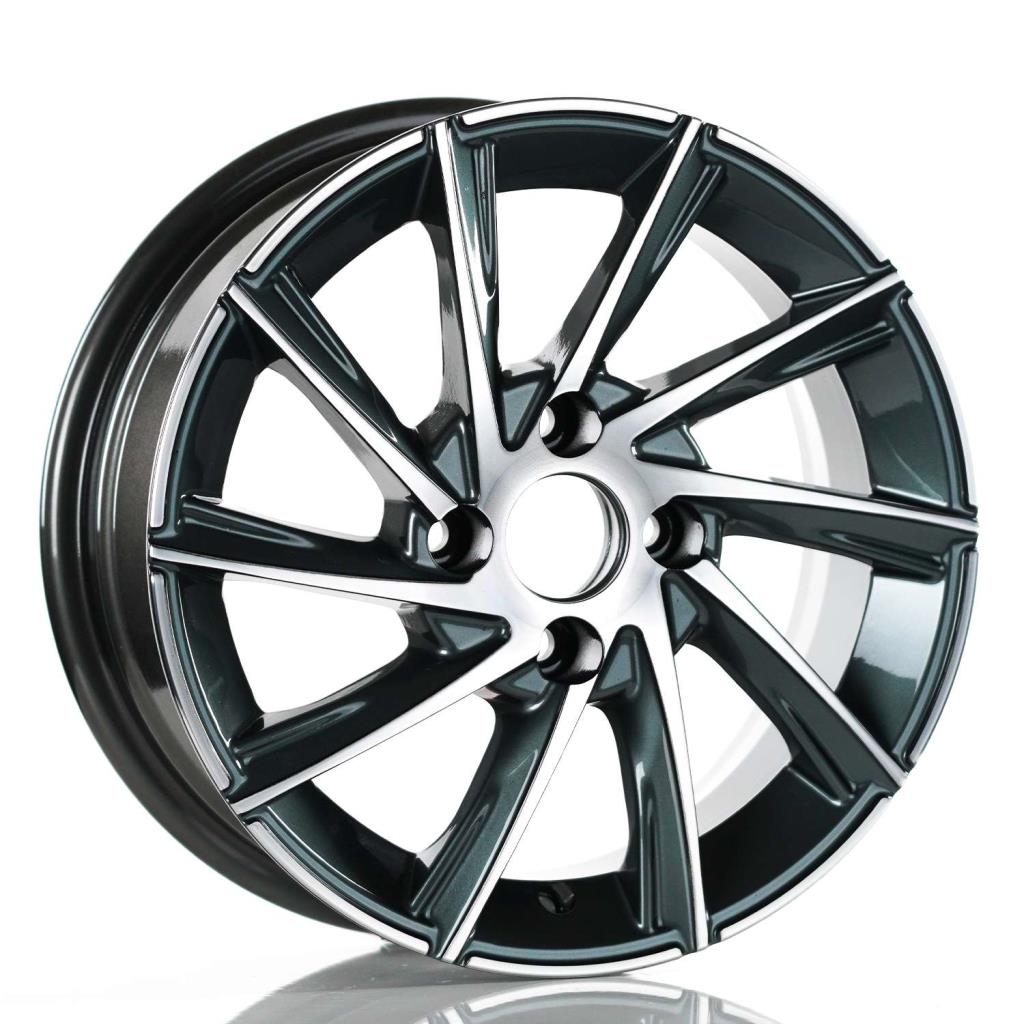 EMR-A239-01  6.0x14"-4x100 ET35 67.1 Gun Metal Diamond Jant (4 Adet)