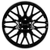 CMS-1062-19 7.0x17" -4x100 ET38 67.2 Diamond Rim Black Gloss Jant (4 Adet)