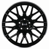 CMS-1447-05 8.0x18"-5x112 ET50 66.5 Diamond Rim Black Gloss Jant (4 Adet)