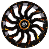 EMR-224-04 12.0x20" -6x139.7 ET-44 110 GlosyBlackMilling Orange Jant (4 Adet)
