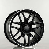 EMR-A213-02 9.5x19" -5x112 ET48 66.6 Matt Black Lip Diamond Jant (4 Adet)