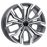 EMR-DY667-05 7.5x17" - 5x114 ET40 66.1 Gun Metal Diamond Jant (4 Adet)