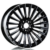 EMR-DY988-12 9.0x18"-5x112 ET43 66.6 Black Lip Diamond Jant (4 Adet)