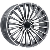 EMR-DY989-04 9.5x19" -5x112 ET48 66.6 Gun Metal Diamond Jant (4 Adet)